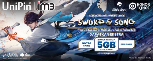 Dapatkan Kuota Internet 5GB dan Skin Gratis Hanya dengan Top Up Honor of Kings Pakai Pulsa IM3!